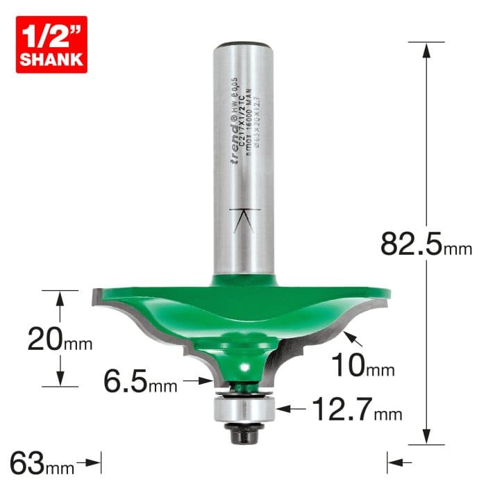 TREND Bearing guided elegant mould 10.5mm radius