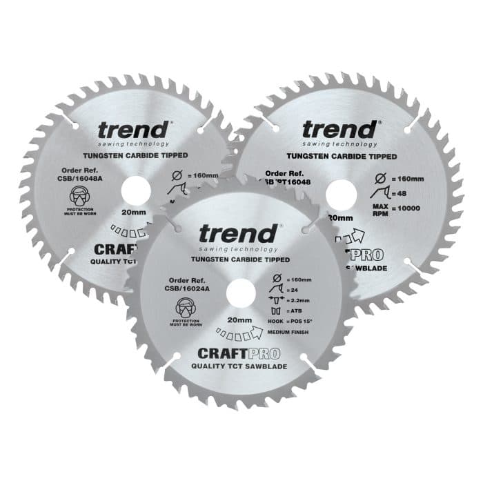 TREND 160mm Craft saw blade triple pack