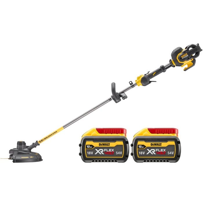 DeWalt DCM571N 54V FlexVolt Cordless Brushless 38cm Grass Trimmer / Brush Cutter With 2 x 12.0Ah Batteries