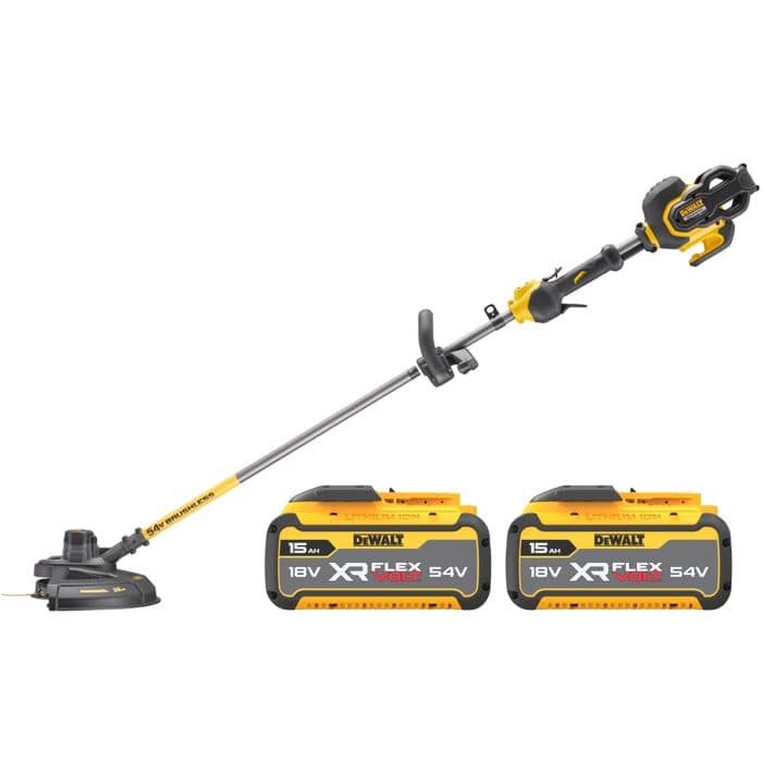 DeWalt DCM571N 54V FlexVolt Cordless Brushless 38cm Grass Trimmer / Brush Cutter With 2 x 15.0Ah Batteries