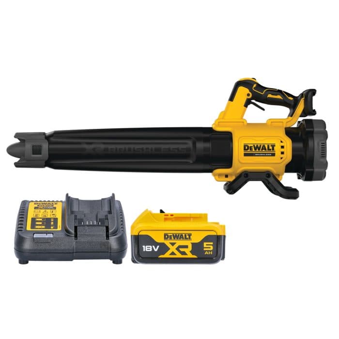 DeWalt DCMBL562 18V XR Cordless Brushless Axial Leaf Blower With 1 x 5.0Ah Battery & Charger