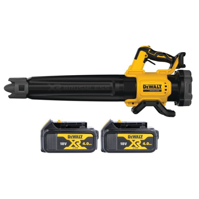 Dewalt DCMBL562 18V XR Cordless Brushless Axial Leaf Blower With 2 x 4Ah Batteries