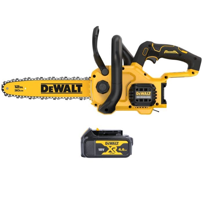 DeWalt DCMCS565N 18V XR Cordless Brushless 30cm Compact Chainsaw With 1 x 4.0Ah Battery