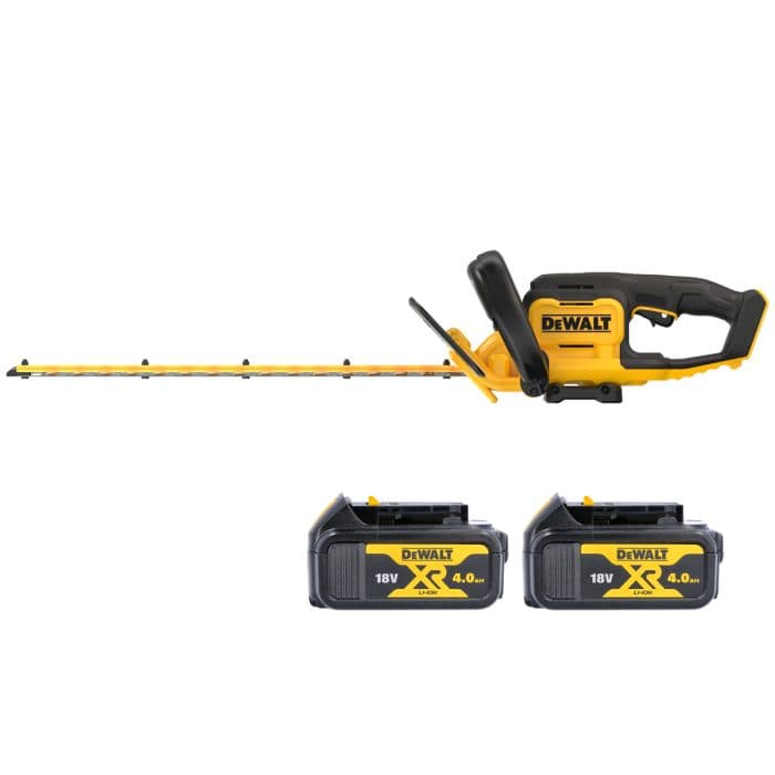 DeWalt DCMHT564N 18V XR 55cm Cordless Hedge Trimmer With 2 x 4.0Ah Batteries
