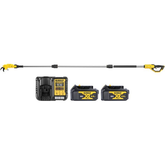 DeWalt DCMPP569N 18V XR Cordless Pole Pruner With 2 x 4.0Ah Batteries & Charger