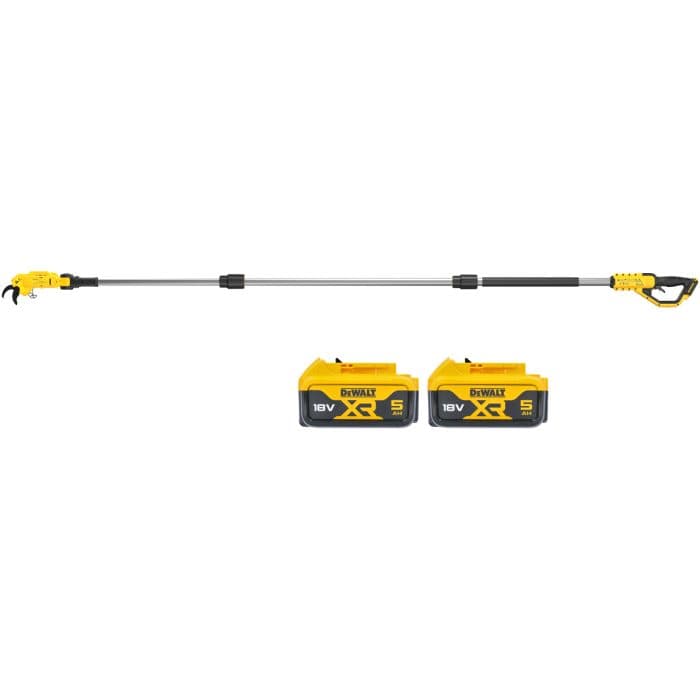 DeWalt DCMPP569N 18V XR Cordless Pole Pruner With 2 x 5.0Ah Batteries