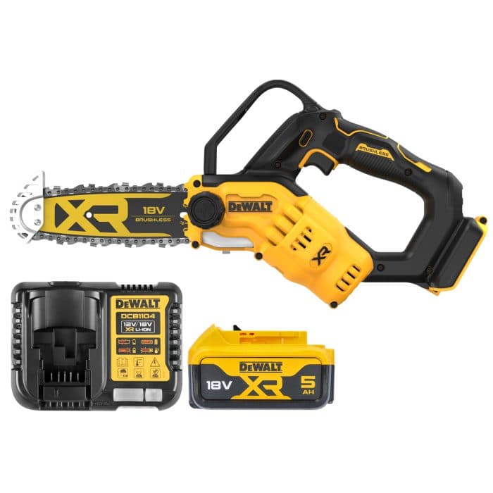 DeWalt DCMPS520 18V Cordless Brushless 20cm Pruning Saw With 1 x 5.0Ah Battery & Charger