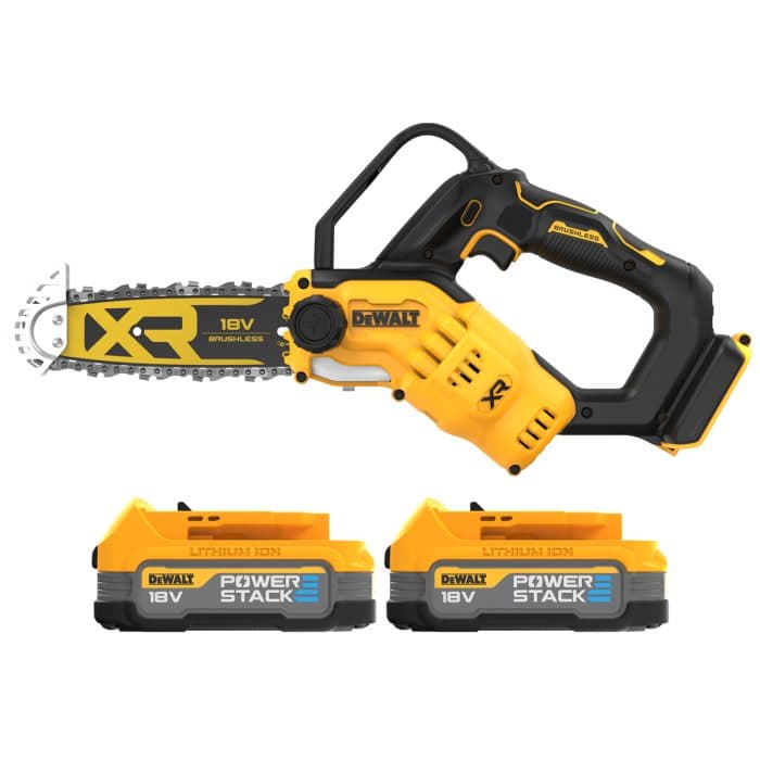 DeWalt DCMPS520 18V Cordless Brushless 20cm Pruning Saw With 2 x 1.7Ah Powerstack Batteries
