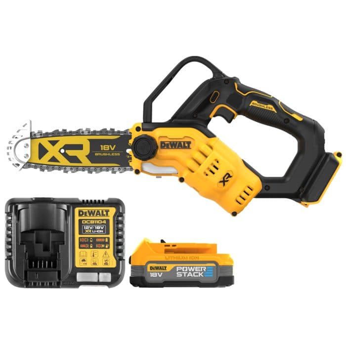 DeWalt DCMPS520 18V Cordless Brushless 20cm Pruning Saw With 1 x 1.7Ah Powerstack Battery & Charger