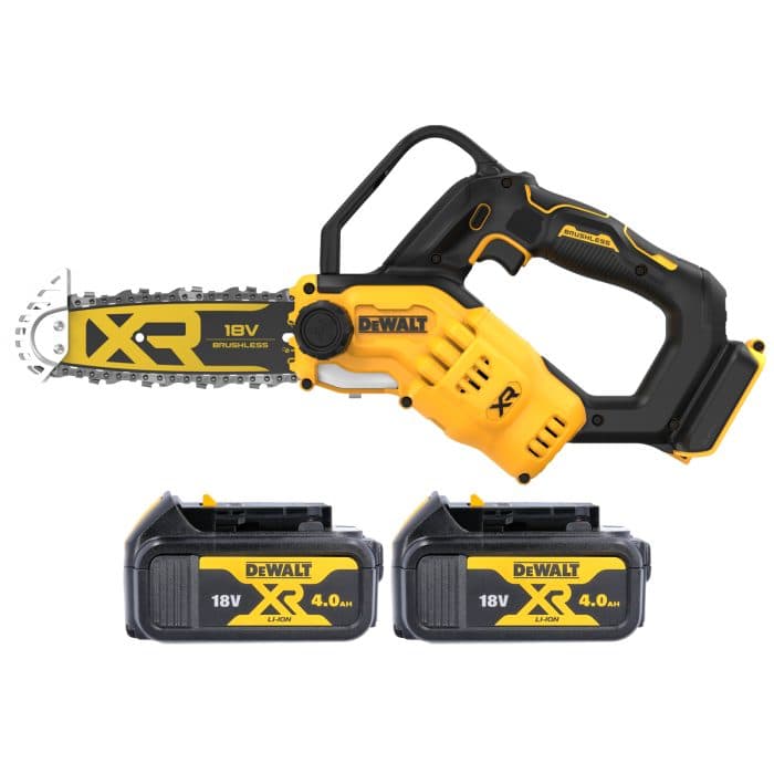 DeWalt DCMPS520 18V Cordless Brushless 20cm Pruning Saw With 2 x 4.0Ah Batteries
