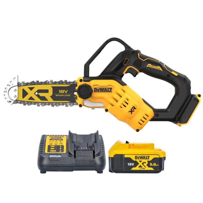 DeWalt DCMPS520P1 18V XR Cordless Brushless 20cm Pruning Saw With 5.0Ah Battery & Charger