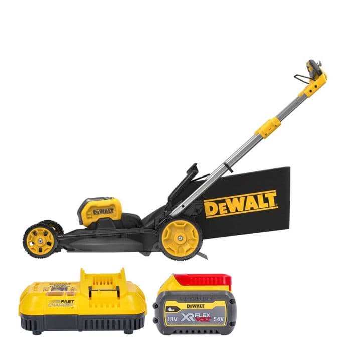 DeWalt DCMWSP550N 54V FlexVolt Cordless Brushless 53cm Lawn Mower With 1 x 6.0Ah Battery & Charger