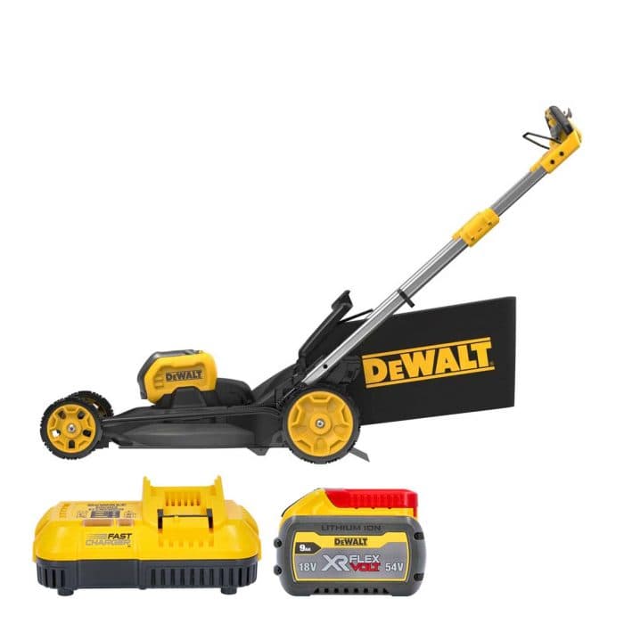 DeWalt DCMWSP550N 54V FlexVolt Cordless Brushless 53cm Lawn Mower With 1 x 9.0Ah Battery & Charger