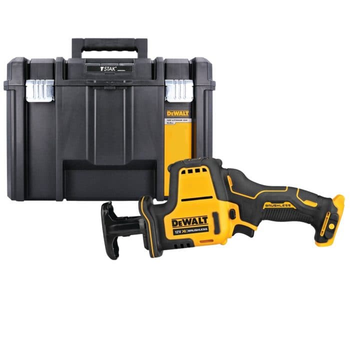 DeWalt DCS312 12V XR Cordless Brushless Compact Reciprocating Saw With T-Stak VI Deep Tool Storage Box