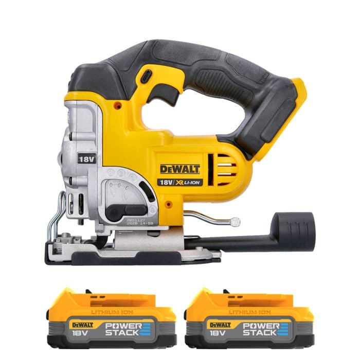DeWalt DCS331 18V XR Li-Ion Cordless Jigsaw With 2 x 1.7Ah Powerstack Batteries