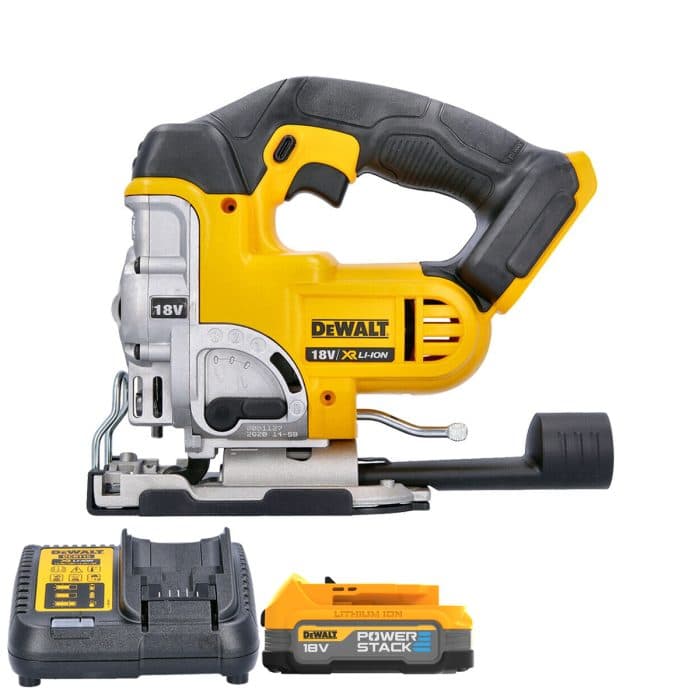 DeWalt DCS331 18V XR Li-Ion Cordless Jigsaw With 1 x 1.7Ah Powerstack Battery & Charger