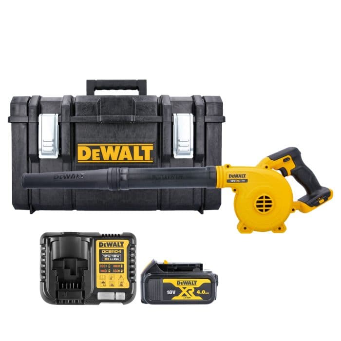 DeWalt DCV100N KIT-14 18V Li-ion Cordless Jobsite Blower With 1 x 4.0Ah Battery, Charger & Case