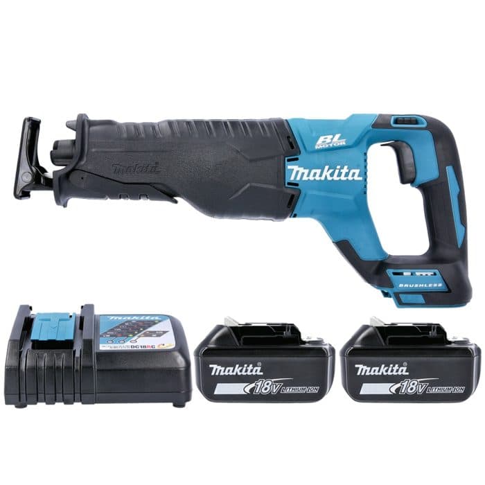 Makita DJR187Z 18V LXT Cordless Brushless 2-Speed 32mm Reciprocating Saw With 2 x 3Ah Batteries & Charger