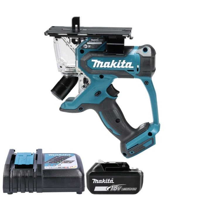 Makita DSD180Z 18V LXT Cordless 15mm Max Cutting Capacity Drywall Cutter With 1 x 6Ah Battery & Charger
