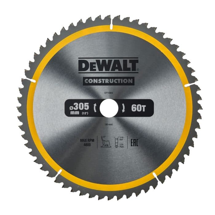 DeWalt DT1960-QZ 305mm x 30mm 60T Construction Circular Saw Blade