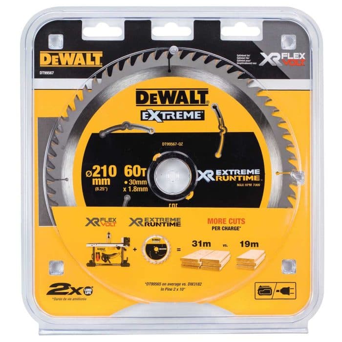 DeWalt DT99567-QZ Circular Saw Blade 210mm x 30mm x 60T