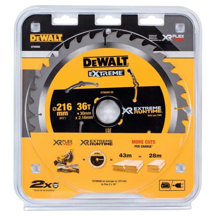 DeWalt DT99569-QZ Circular Saw Blade 216mm x 30mm x 36T