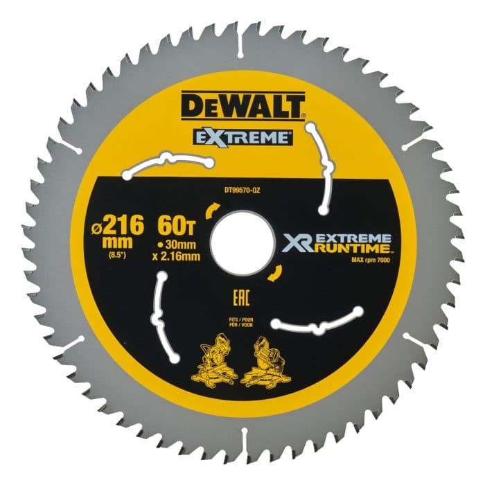 DeWalt DT99570-QZ Circular Saw Blade 216mm x 30mm x 60T