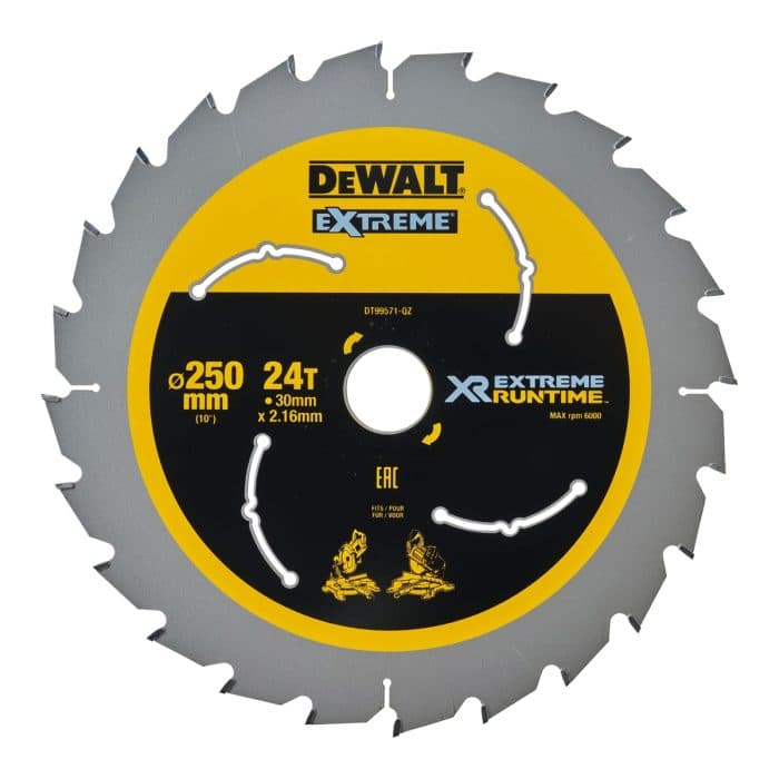 DeWalt DT99571-QZ Circular Saw Blade 250mm x 30mm x 24T