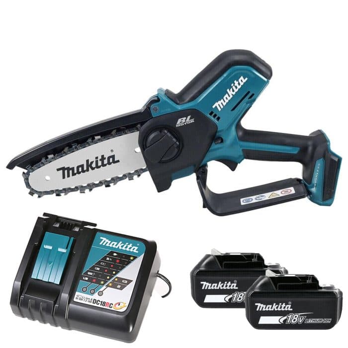 Makita DUC150Z 18V LXT Cordless Brushless 150mm/6" 320W Pruning Saw With 2 x 6.0Ah Batteries & Charger
