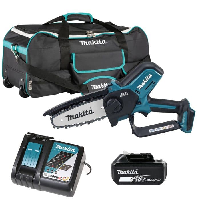 Makita DUC150Z 18V LXT Cordless Brushless 150mm/6" 320W Pruning Saw With 1 x 6.0Ah Battery, Charger & Tool Bag