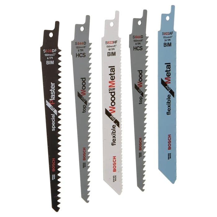 Bosch F016800307 KEO Garden Saw Replacement 5 Blade Set Wood, Metal, Plaster