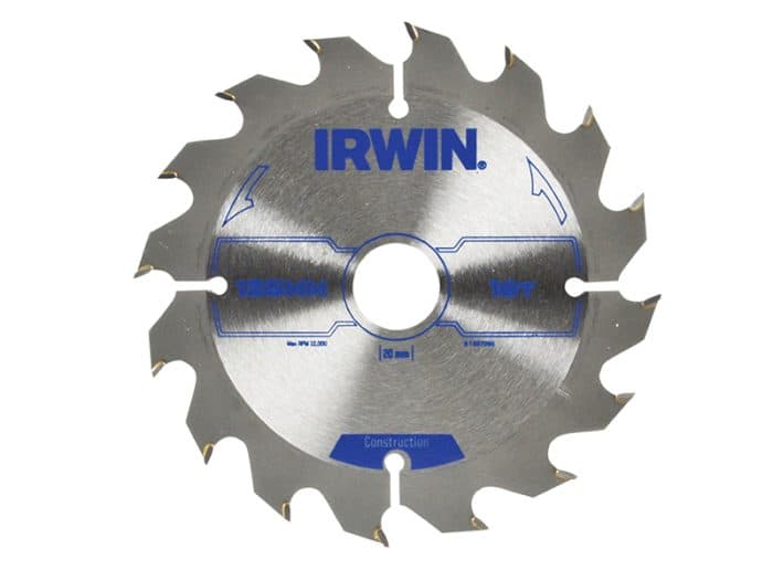 IRWIN IRW1897086 Construction Circular Saw Blade 125 x 20mm x 16T ATB