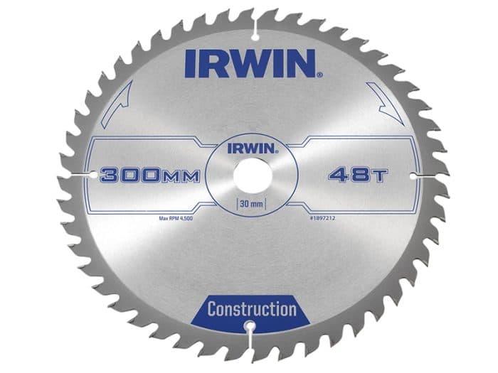 IRWIN IRW1897212 General Purpose Table & Mitre Saw Blade 300 x 30mm x 48T ATB