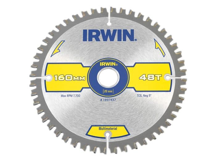 IRWIN IRW1897437 Multi Material Circular Saw Blade 160 x 20mm x 48T TCG