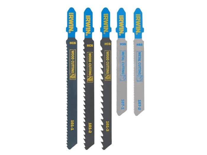 IRWIN IRWIW1014501 HCS/HSS T-Shank Jigsaw Blade Set 5 Piece