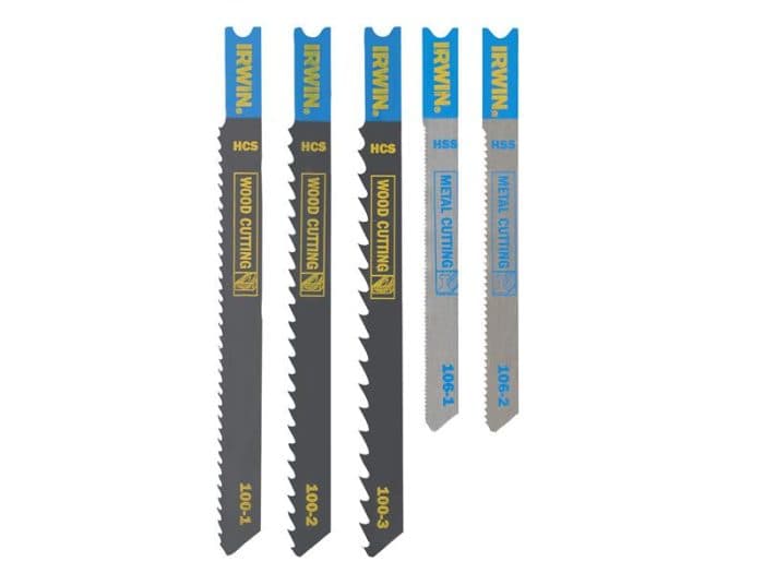 IRWIN IRWIW1014502 HCS/HSS U-Shank Jigsaw Blade Set 5 Piece