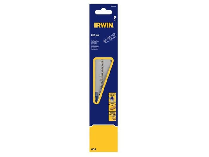 IRWIN IRWIW1016302 240mm Sabre Saw Blade Coarse Wood Cutting Pack of 2