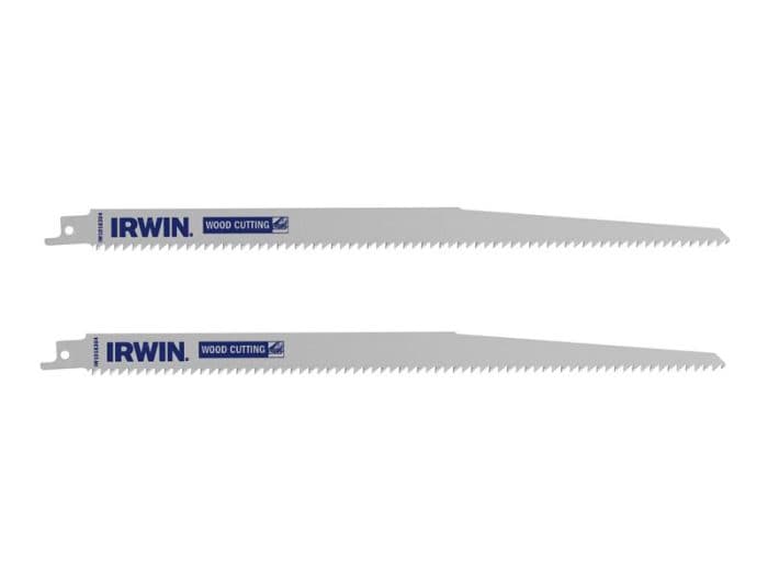 IRWIN IRWIW1016304 305mm Sabre Saw Blade Coarse Wood Cutting Pack of 2