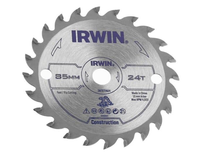 IRWIN IRWIW7072604 General Purpose Saw Blade 85 x 10mm x 24T ATB