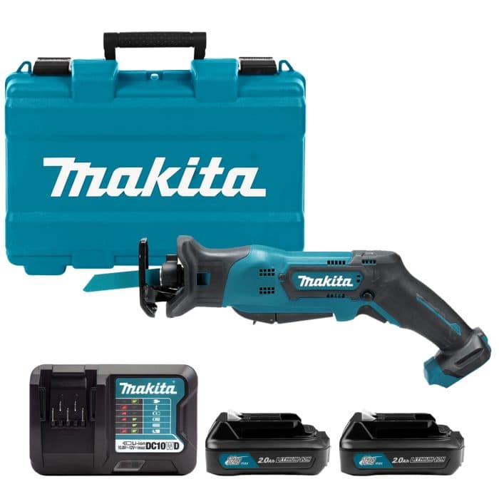 Makita JR103DWAE 12V Max CXT Cordless 13mm Stroke Length Reciprocating Saw With 2 x 2.0Ah Batteries, Charger & Case
