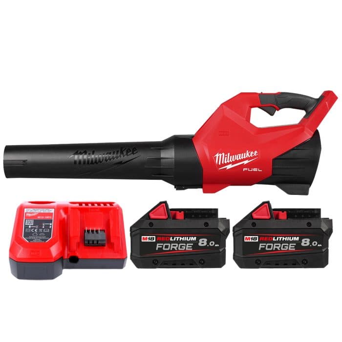 Milwaukee M18FBLG3-802 18V Cordless Brushless FUEL Gen 3 Blower With 2 x 8.0Ah Forge Batteries & Charger