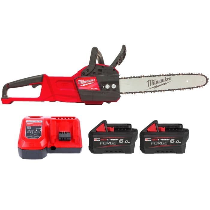 Milwaukee M18FCHS35 18V Cordless FUEL 35cm Bar Chainsaw With 2 x 6.0Ah Batteries & Charger