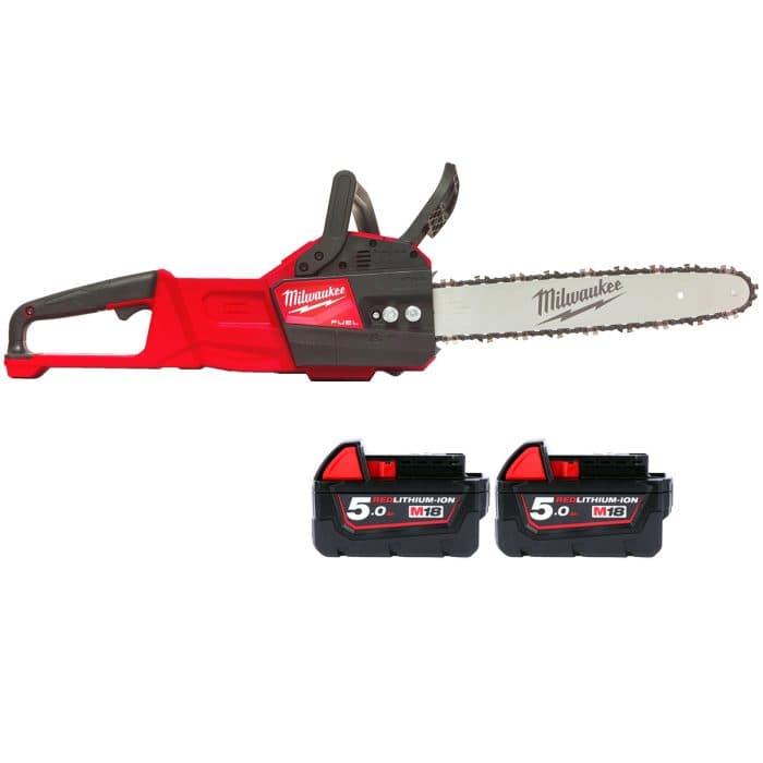 Milwaukee M18FCHS35 18V Cordless FUEL 35cm Bar Chainsaw With 2 x 5.0Ah Batteries