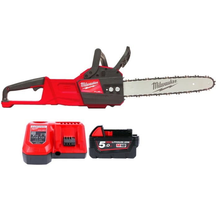 Milwaukee M18FCHS35 18V Cordless FUEL 35cm Bar Chainsaw With 1 x 5.0Ah Battery & Charger