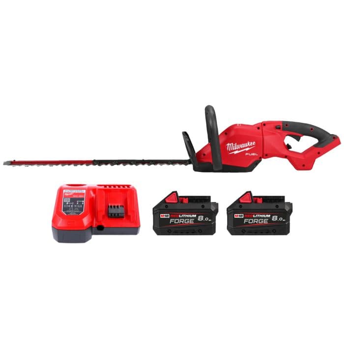 Milwaukee M18FHET60G2-802 18V FUEL Gen 2 Cordless Brushless Hedge Trimmer With 2 x 8.0Ah Batteries & Charger