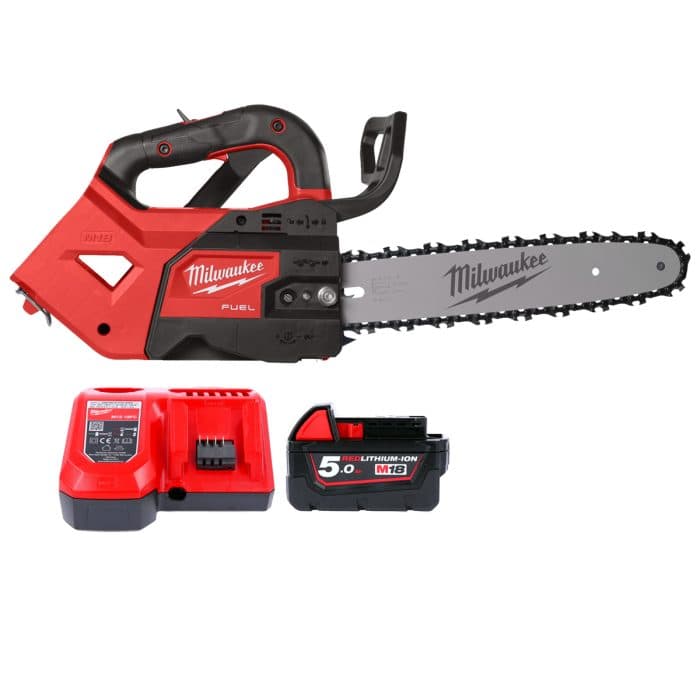 Milwaukee M18FTHCHS30 18V FUEL Cordless 30cm Top Handle Chainsaw With 1 x 5.0Ah Battery & Charger
