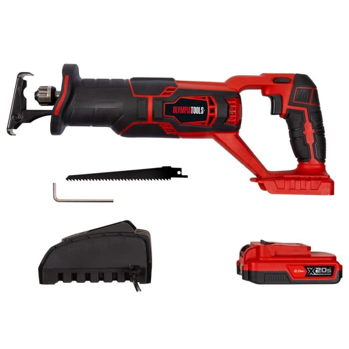 Olympia OLPX20SRS1 20V Cordless Reciprocating Saw With 1 x 2.0Ah Battery & Charger