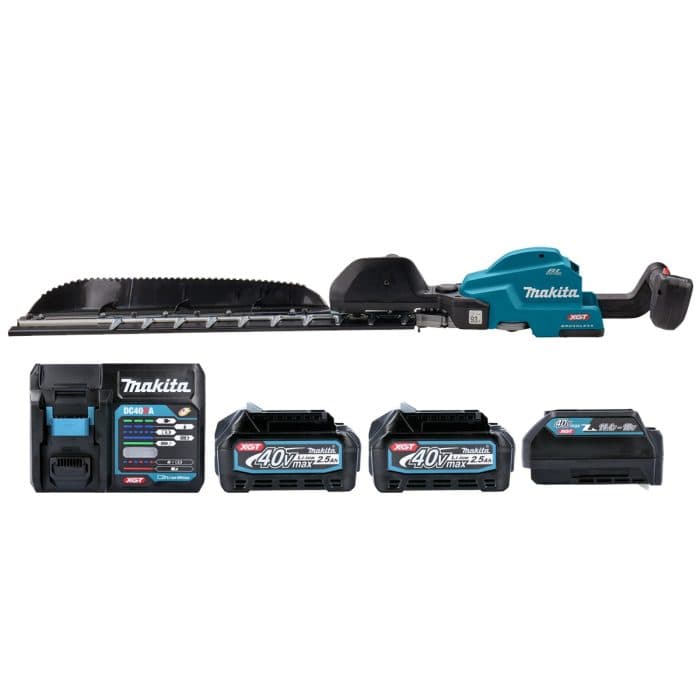 Makita UH014GD201 40v Max XGT 750mm Cordless Brushless Hedge Trimmer With 2 x 2.5Ah Batteries & Charger