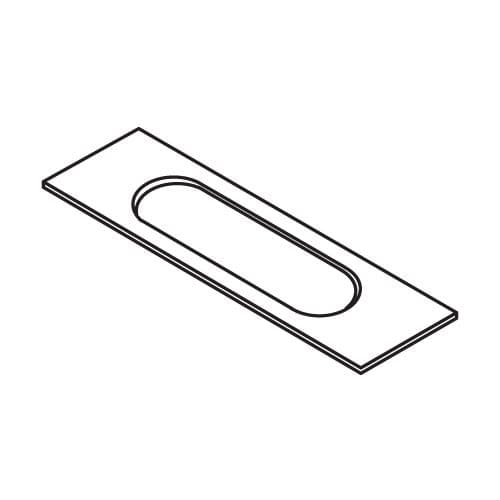 TREND Lock Template 22.5mm x 128mm faceplate rounded ends