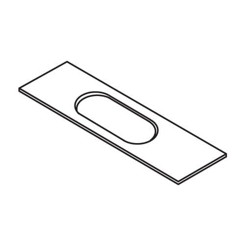TREND Lock Template 17mm x 200mm faceplate rounded ends
